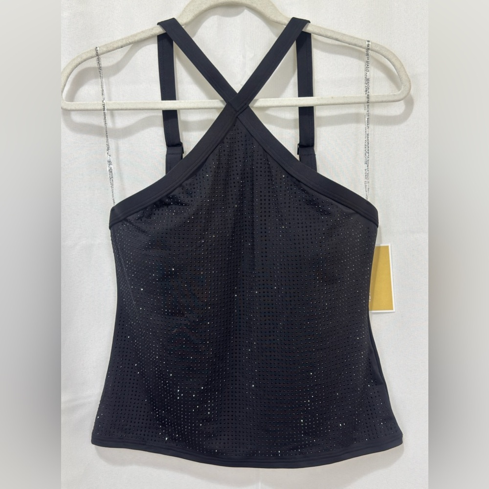 Michael Kors MICHAEL Women's Black Studded High-Neck Tankini Top   Medium   NWT - Picture 3 of 7